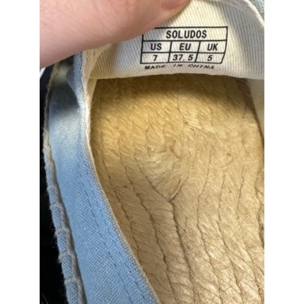 Soludos Light Blue Lemon Embroidered Loafers - Picture 9 of 9